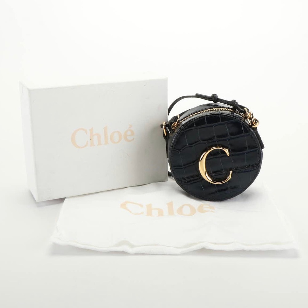 Chloe C Mini circular crossbody bag Navy 💋